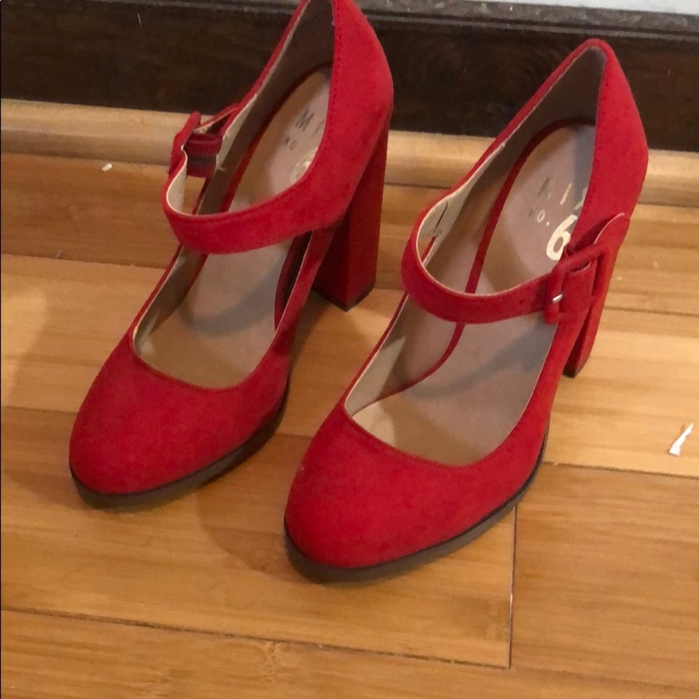 Mix no.6 red mary jane heels